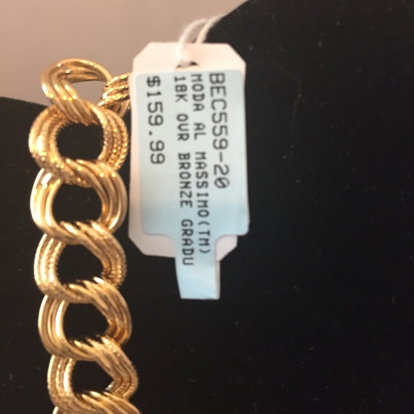 Unique Graduated Garibaldi stamped clasp Italian Link Necklace - Picture 6 of 8